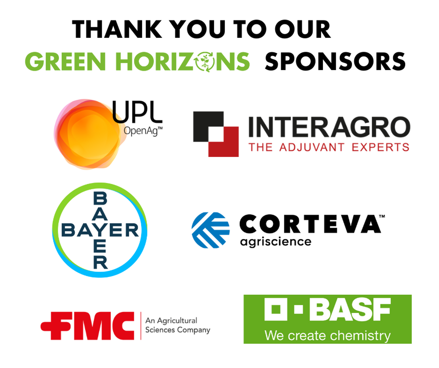 A Big Thank You To Our Sponsors